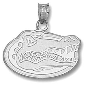Florida Gators 1/2in Sterling Silver Logo Enamel Pendant
