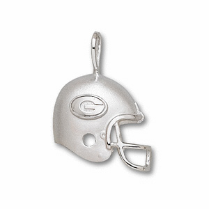 Georgia Bulldogs Football Helmet Pendant 3/4in Sterling Silver
