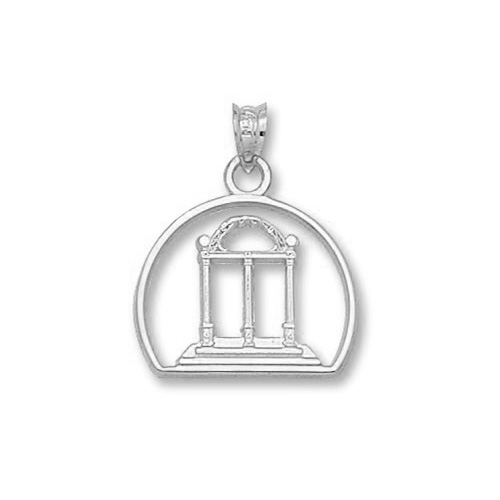 Sterling Silver 3/4in University of Georgia Arch Pendant