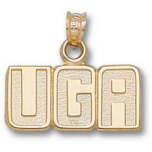 University of Georgia UGA Pendant 3/8in 10k Yellow Gold