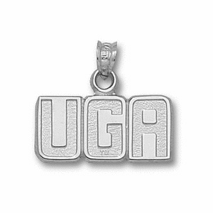 University of Georgia UGA Pendant 3/8in Sterling Silver