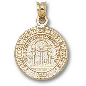 University of Georgia Seal Pendant 5/8in 14k Yellow Gold