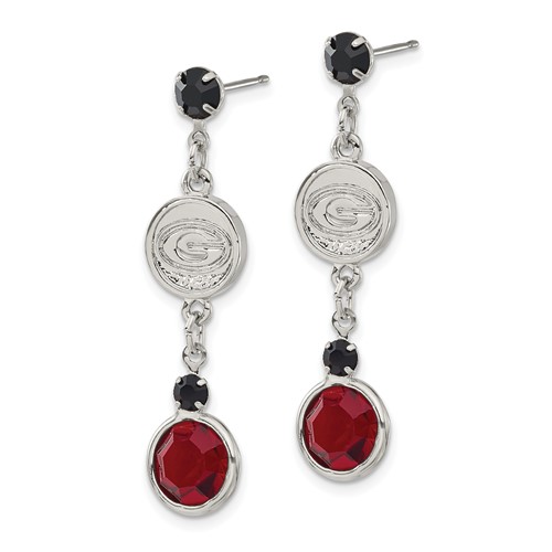 University of Georgia Crystal Logo Earrings