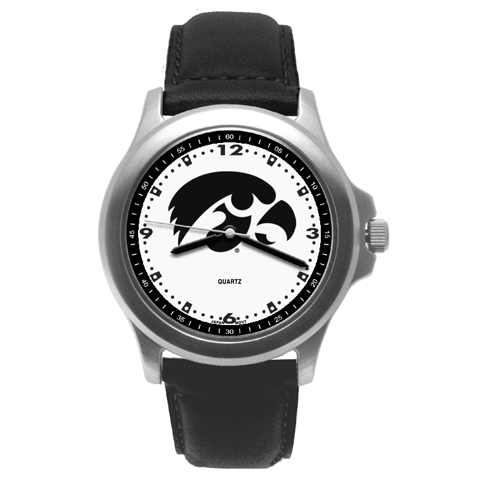 University of Iowa Rookie Leather Watch