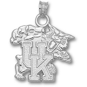 Sterling Silver 3/4in Kentucky Wildcats Pendant