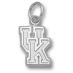 Sterling Silver 1/2in Kentucky Wildcats UK Pendant