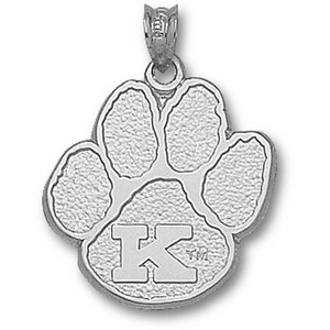 Kentucky Wildcats 3/4in Sterling Silver Paw Pendant