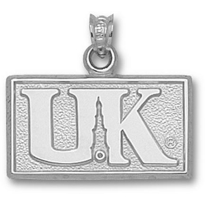 Kentucky Wildcats 1/2in Sterling Silver Tower Logo Pendant