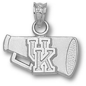 Kentucky Wildcats 5/8in Sterling Silver Megaphone Pendant