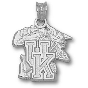 Sterling Silver 5/8in Kentucky Wildcats Pendant