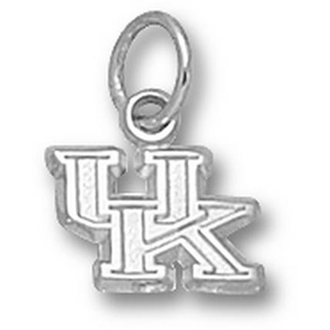 Sterling Silver 1/4in University of Kentucky UK Pendant