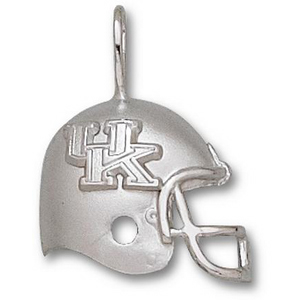 Sterling Silver 3/4in University of Kentucky Helmet Pendant