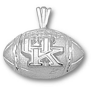 Sterling Silver 1/2in University of Kentucky Football Pendant