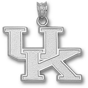 Sterling Silver 5/8in University of Kentucky UK Pendant