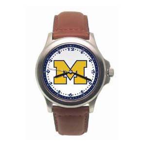 University of Michigan Men's Rookie Leather Watch