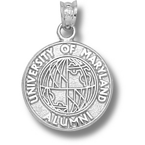 University of Maryland Alumni Pendant 5/8in Sterling Silver