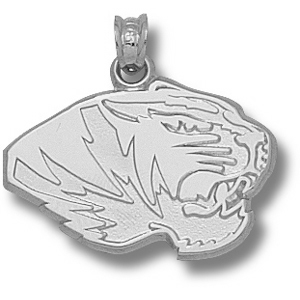 Missouri Tigers 9/16in Sterling Silver Head Pendant