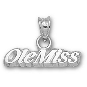 Mississippi Rebels Ole Miss 1/8in Sterling Silver Pendant
