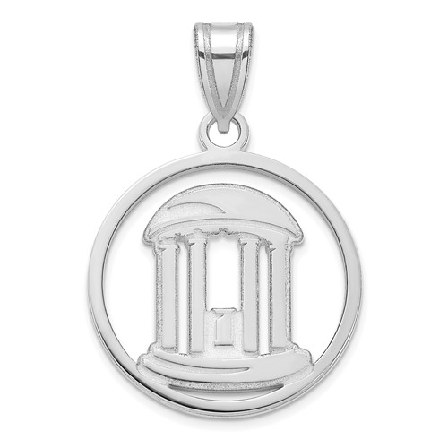 Sterling Silver 3/4in Univ of North Carolina Old Well Pendant