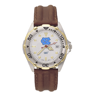 U of North Carolina Mens All Star Leather Watch
