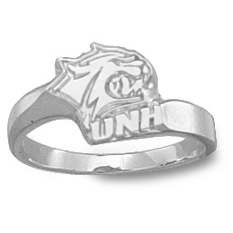 Sterling Silver UNH Wildcat Head Ring