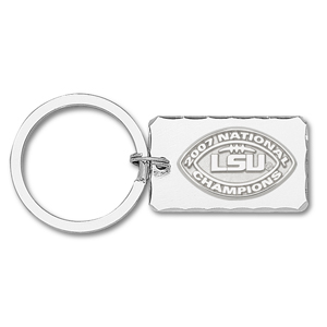 Sterling Silver LSU 2007 National Champions Key Chain