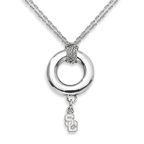 Sterling Silver 16in USC Halo Necklace
