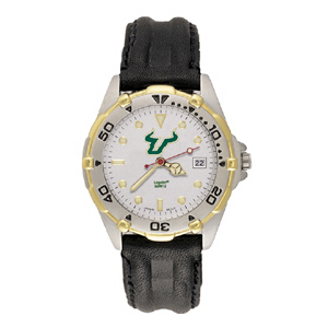 University of South Florida Mens All Star Leather Watch