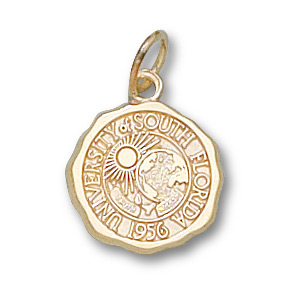 University of South Florida Seal Pendant 1/2in 10k Yellow Gold