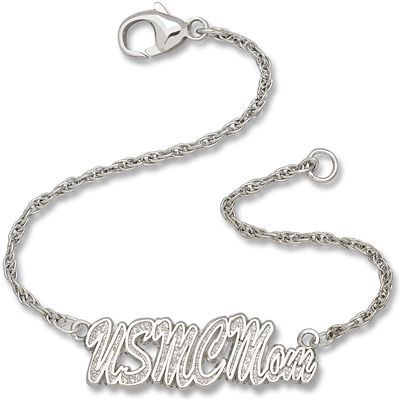 7in USMC Mom Script Bracelet