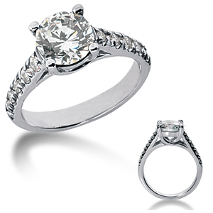 1.8 CT TW Moissanite Engagement Ring