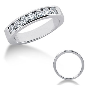 7/10 CT TW Moissanite Band