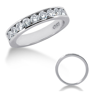9/10 CT TW Moissanite Band