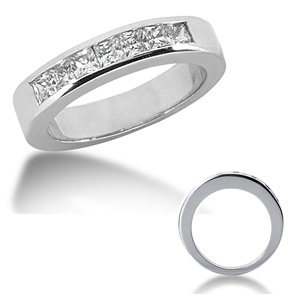 7/10 CT TW Moissanite Band