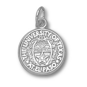Sterling Silver 1/2in UTEP Seal Charm