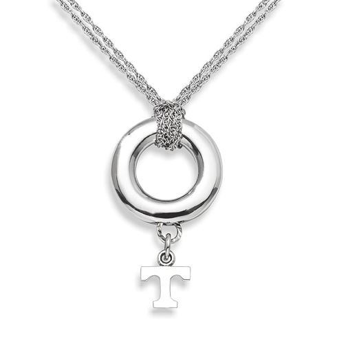 Sterling Silver 16in University of Tennessee Halo Necklace