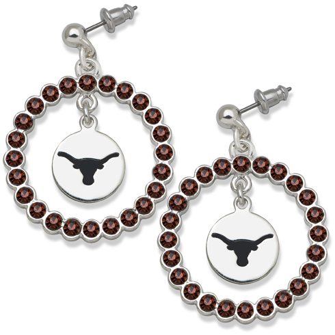 University of Texas Spirit Crystal Logo Earrings