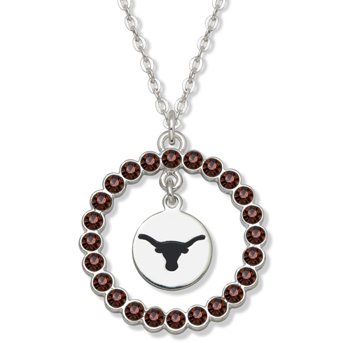 University of Texas Spirit Crystal Logo Necklace