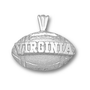 University of Virginia 9/16in Sterling Silver Football Pendant