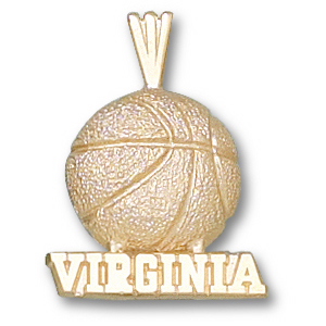 University of Virginia 5/8in 10k Basketball Pendant
