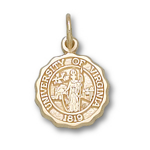 10kt Yellow Gold 1/2in University of Virginia Seal Charm