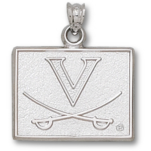 University of Virginia Sabres Pendant 5/8in Sterling Silver