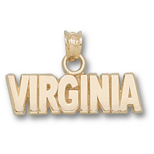 14kt Yellow Gold 1/4in University of Virginia Pendant