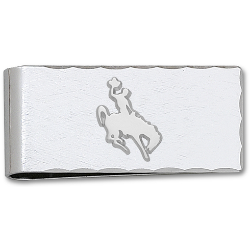 Silver Plated University of Wyoming Money Clip