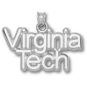 Virginia Tech Hokies 5/8in Sterling Silver Pendant