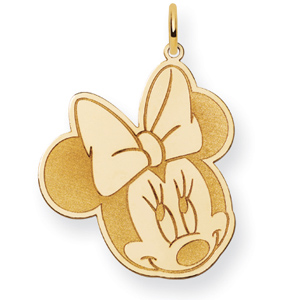 14kt Yellow Gold 1in Minnie Mouse Charm