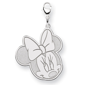 Minnie Charm 1in - Sterling Silver