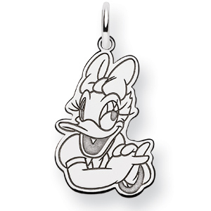 Daisy Duck Charm 3/4in Sterling Silver