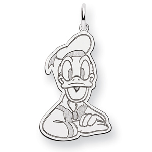 Sterling Silver 7/8in Donald Duck Charm