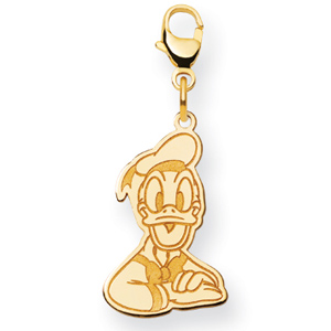 Donald Duck Charm 3/4in - Gold-Plated